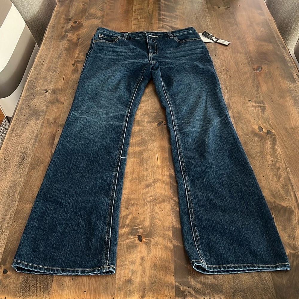 Daisy Fuentes Mid Rise Boot Cut, Navy Blue, Jeans Size 8